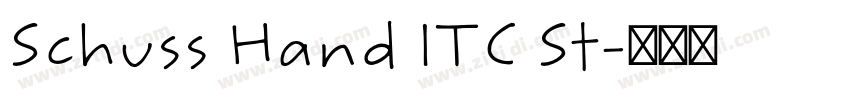 Schuss Hand ITC St字体转换